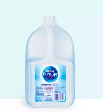 1 gallon jug of nestle pure life purified water