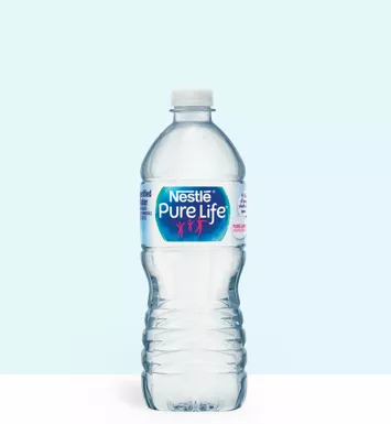 16.9 oz bottle of nestle pure life purified water
