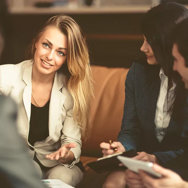 Woman in a meeting