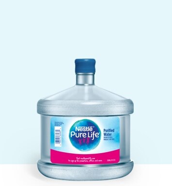 3 gallon jug of nestle pure life purified water for water coolers and dispensers
