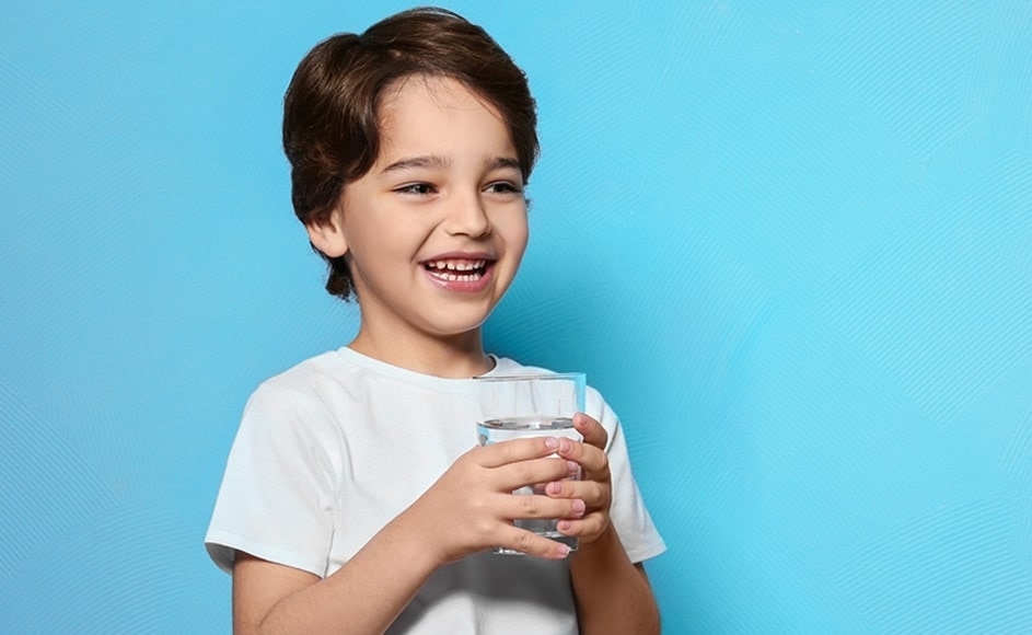 Boy drinking