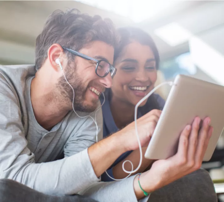Couple ordering water online