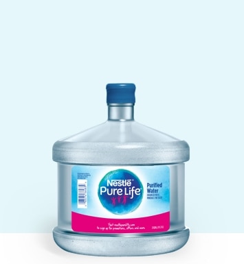 3 gallon jug of nestle pure life purified water for water coolers and dispensers