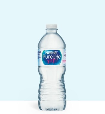 16.9 oz bottle of nestle pure life purified water