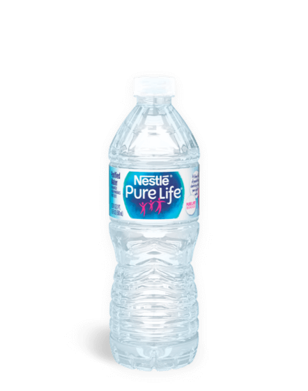 16.9 oz bottle of nestle pure life purified water