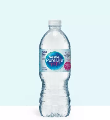 20 oz bottle of nestle pure life purified water