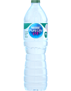 A bottle of Nestle Pure Life Premium drinking water