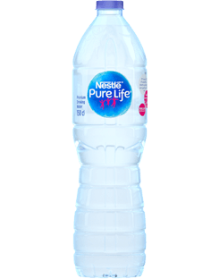 A bottle of Nestle Pure Life Premium drinking water
