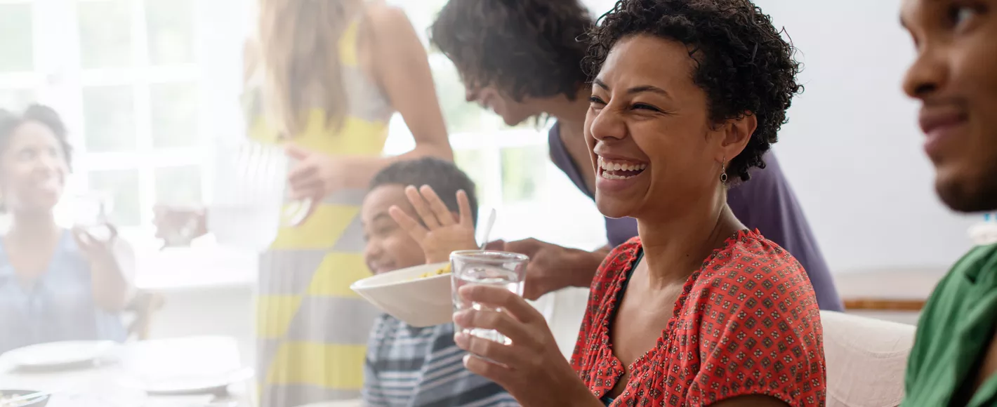 People drinking water