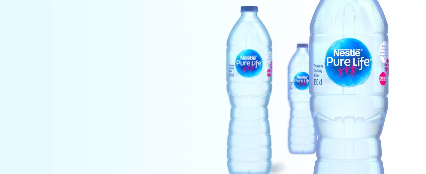 Nestle Pure Life drinking water bottles