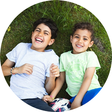 Kids laughing