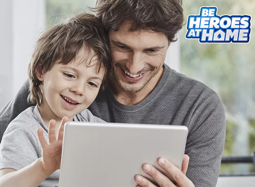 nestle pure life family staying at home