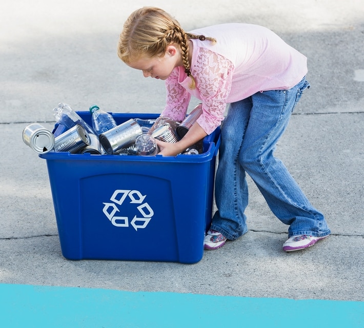 nestle pure life little girl reusing water bottles