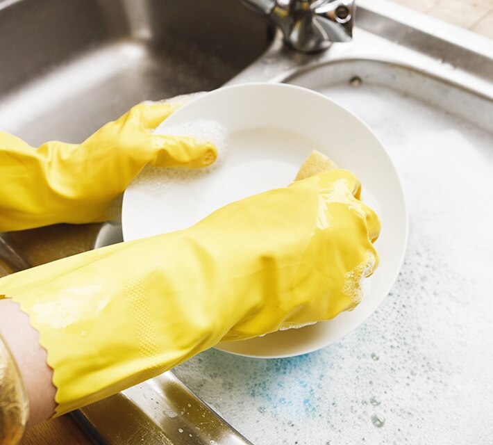 nestle pure life washing the dishes