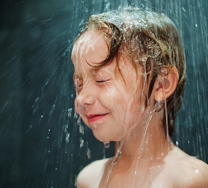nestle pure life kid taking bath