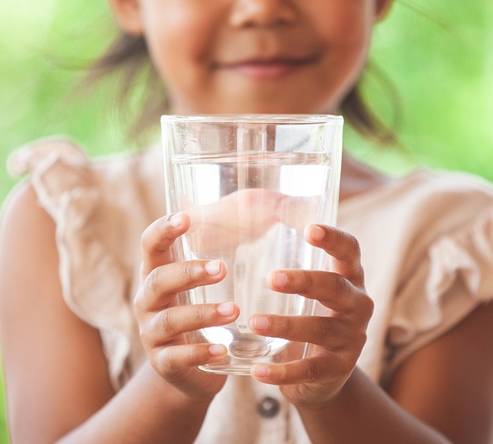 nestle pure life girl drinking water