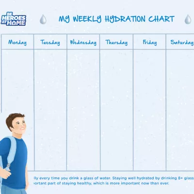 nestle pure life weekly hydration chart