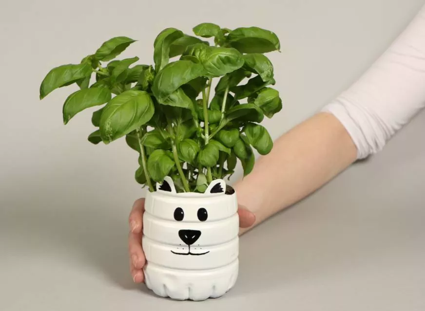 Polar bear plant pot