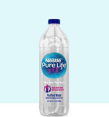 nestle pure life 23.7 oz recycled water bottle